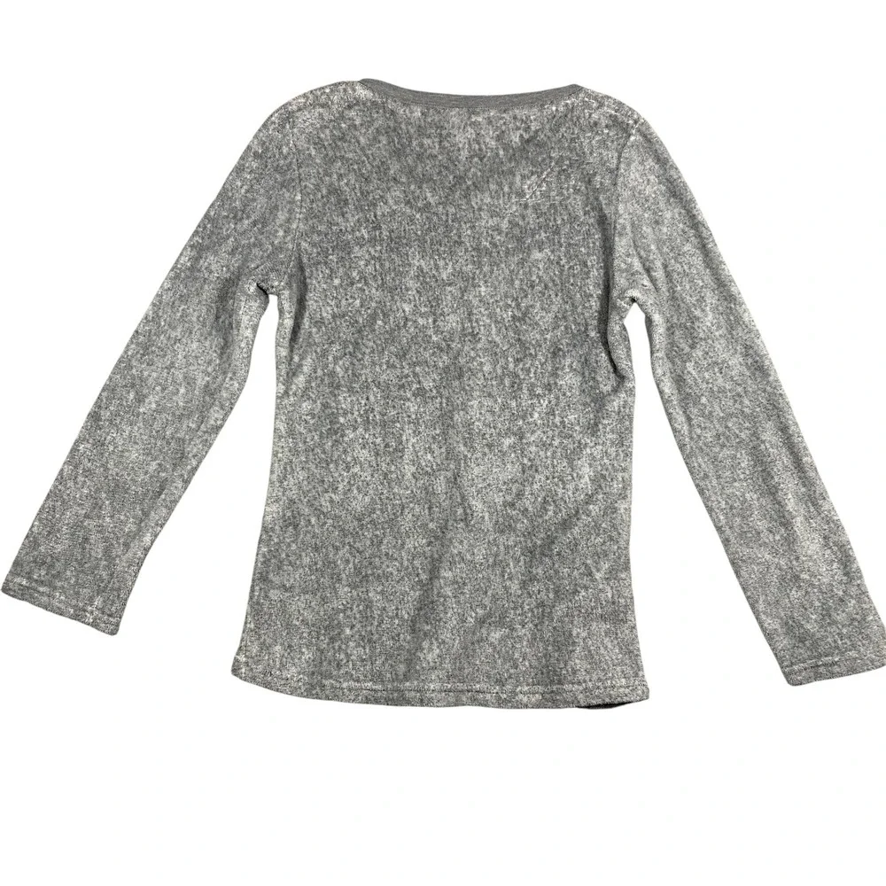 Disney Thumper Pajama Top Womens S Small Grey Long Sleeve Fleece Sleep Shirt - Picture 2 of 15